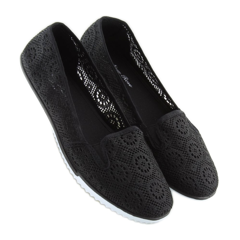 Slipony de renda preta MN70 preto 1