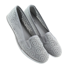 Cinza rendado slipony MN70 cinza 1 Cinza rendado slipony MN70 cinza 1