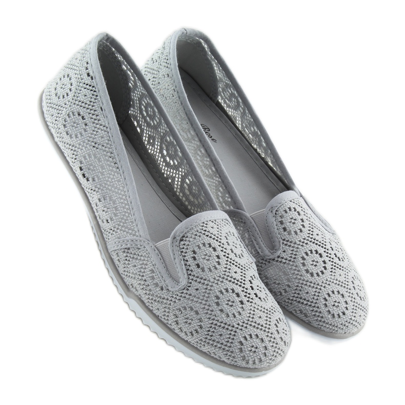 Cinza rendado slipony MN70 cinza 1 Cinza rendado slipony MN70 cinza 1