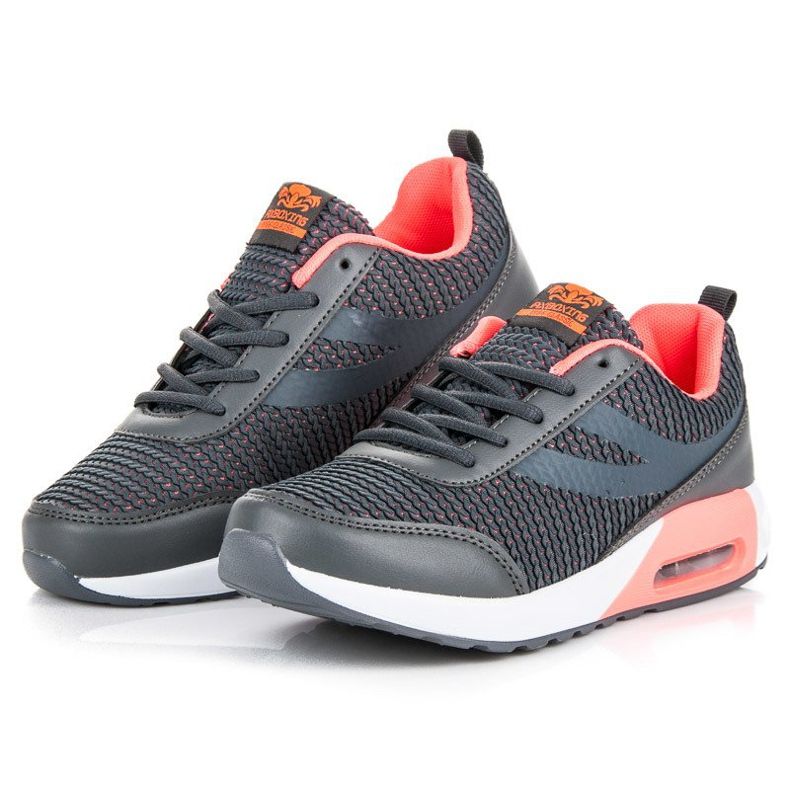 Ax Boxing Calçados esportivos da moda cinza rosa 2
