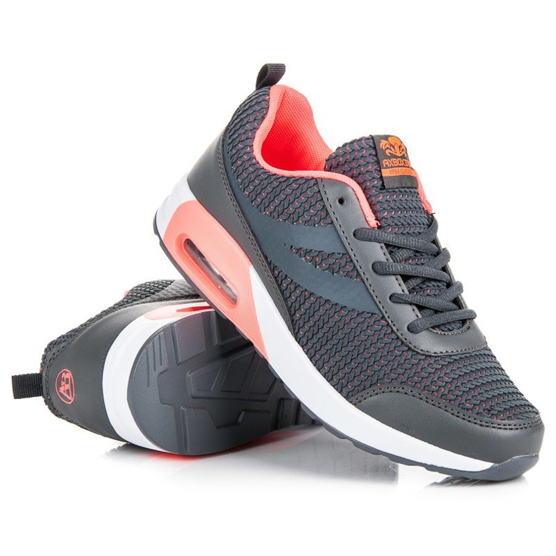 Ax Boxing Calçados esportivos da moda cinza rosa 1