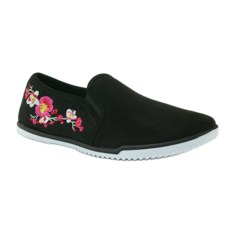 Tênis Mckey 180 de camurça floral preto 1