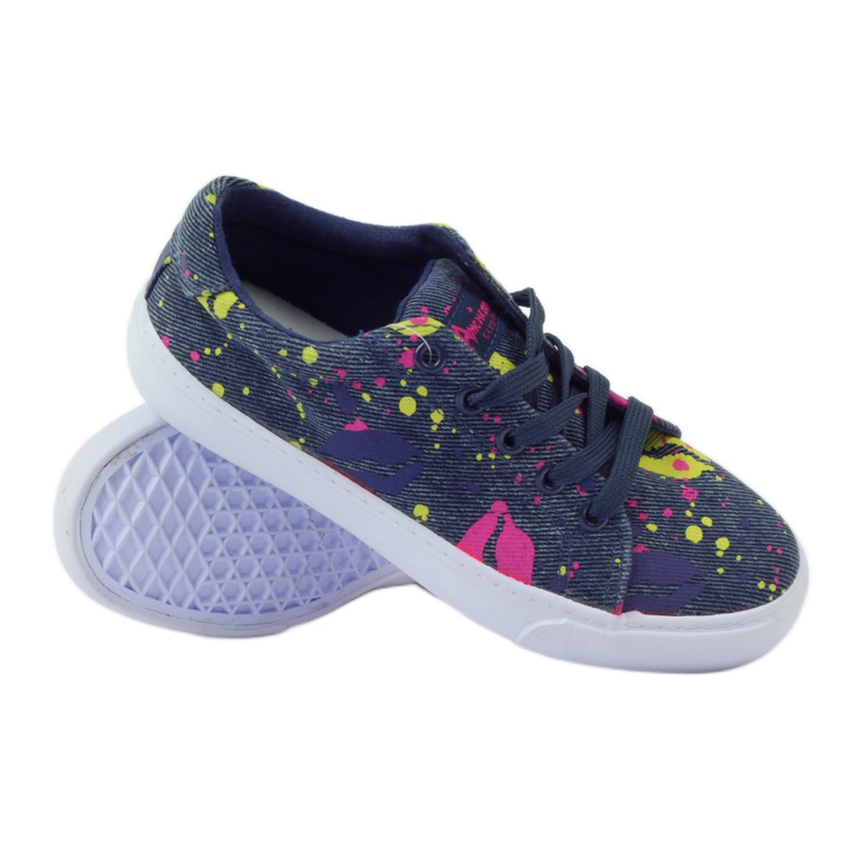 American Club Tênis jeans na boca americana azul marinho 3