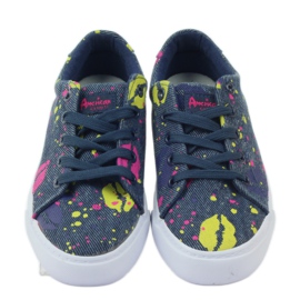 American Club Tênis jeans na boca americana azul marinho 4