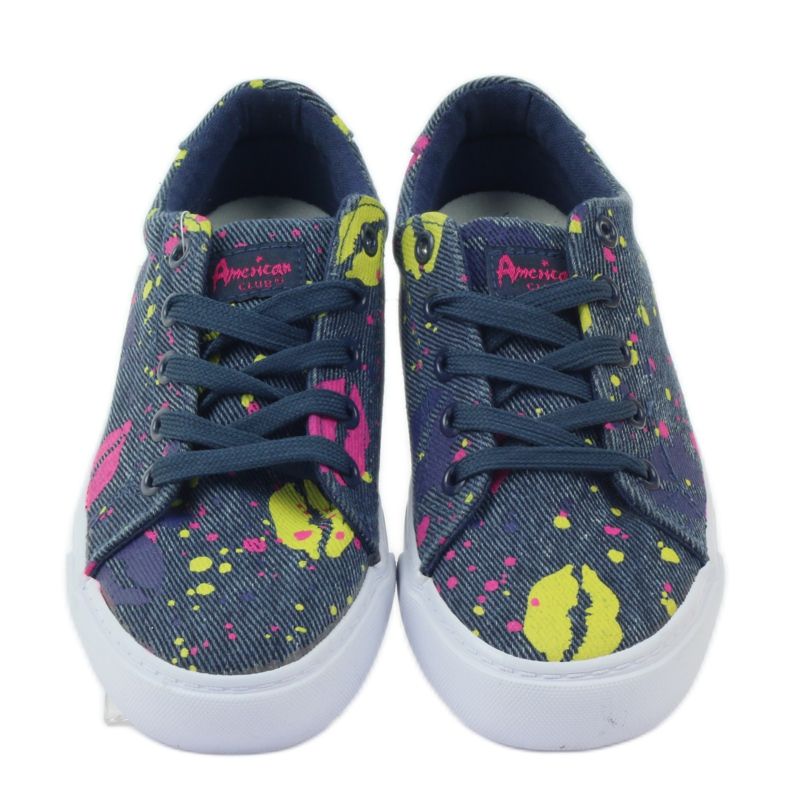 American Club Tênis jeans na boca americana azul marinho 4