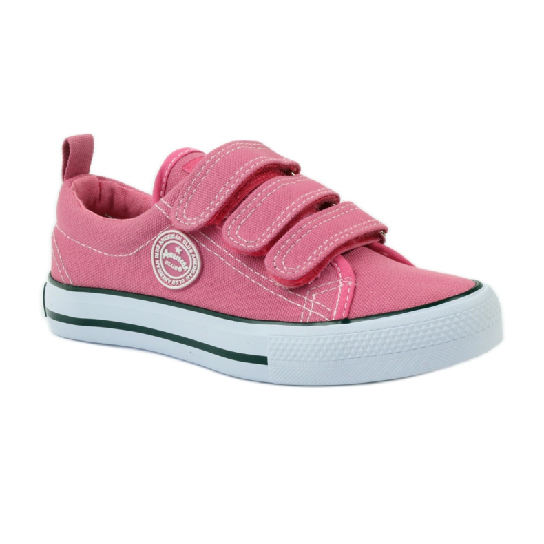 American Club tênis americano de velcro rosa 1