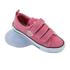 American Club tênis americano de velcro rosa 3