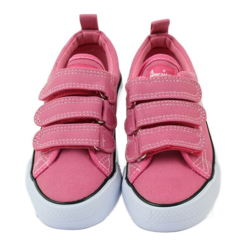 American Club tênis americano de velcro rosa 4