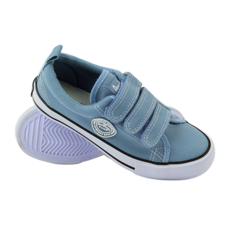 American Club tênis de velcro azul americano 3