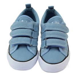 American Club tênis de velcro azul americano 4