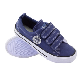 American Club tênis americano de velcro azul marinho 3