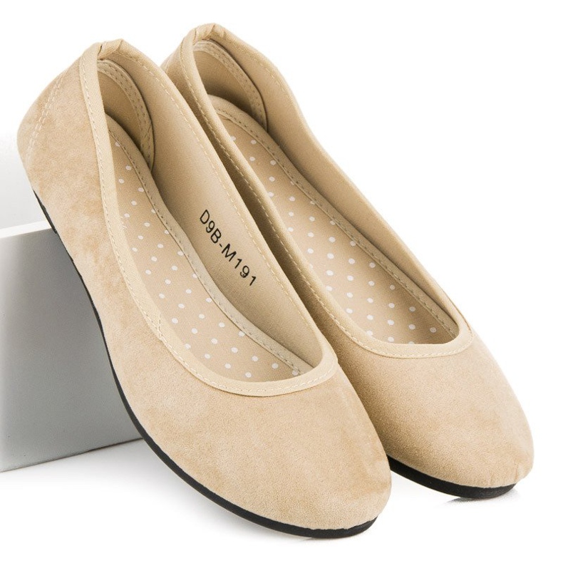 Confortáveis ​​bailarinas de camurça marrom 1