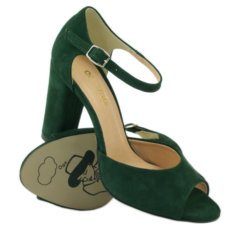 ESPINTO 246 sandálias verdes vermelho 3