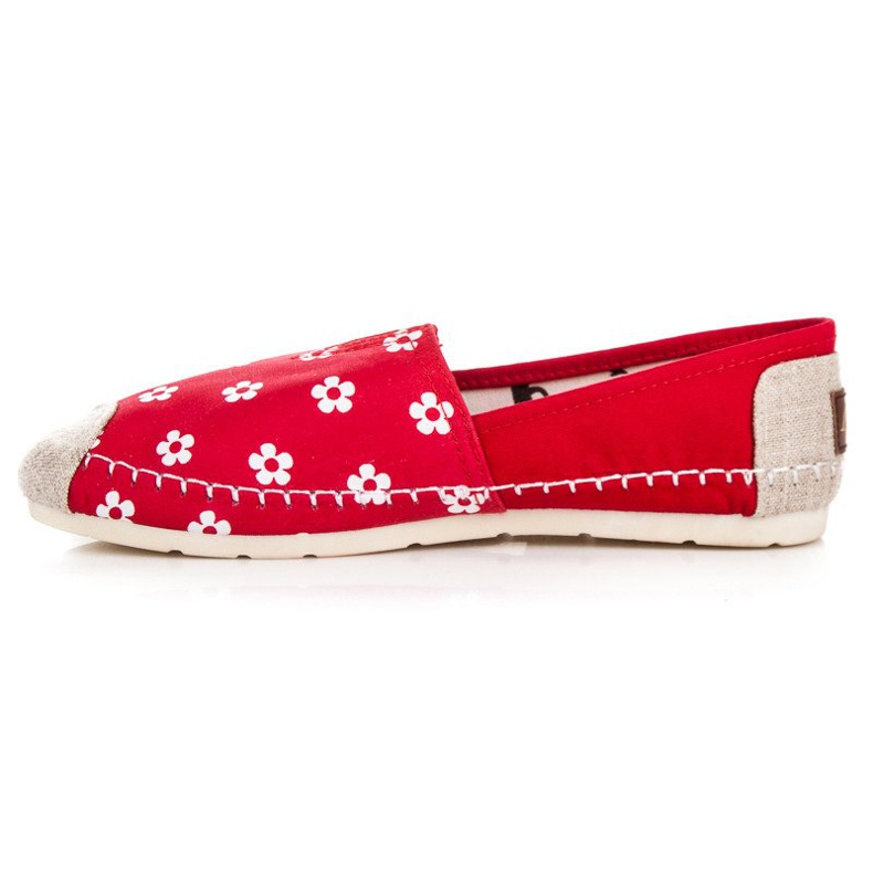 L. Day Alpargatas vermelhas em flores vermelho 1 L. Day Alpargatas vermelhas em flores vermelho 1