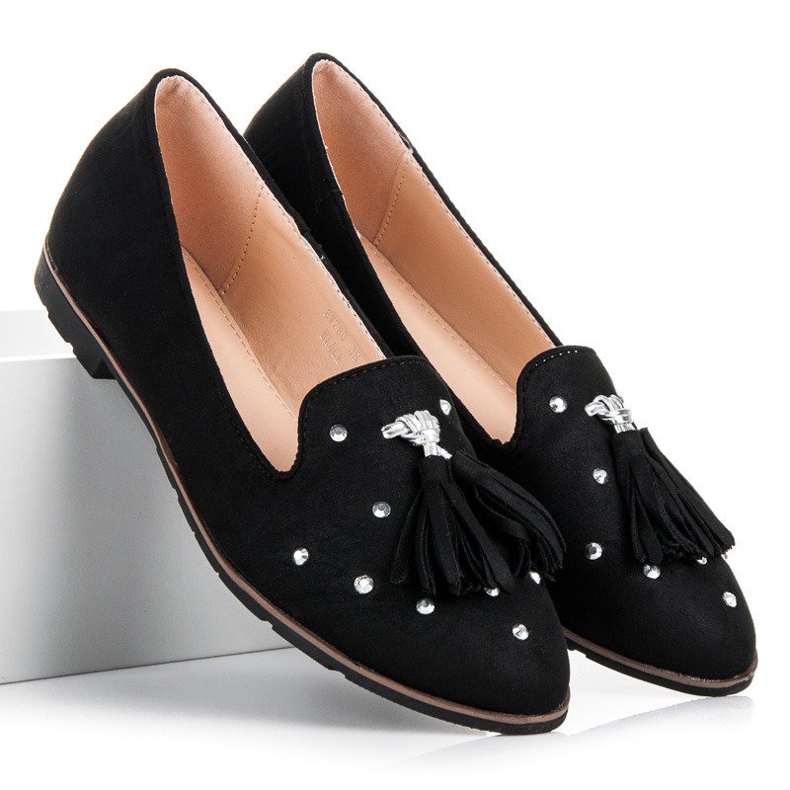 Sergio Todzi Lordes de camurça com franjas preto 1 Sergio Todzi Lordes de camurça com franjas preto 1