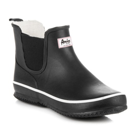 American Club botas de chuva americanas pretas preto 1
