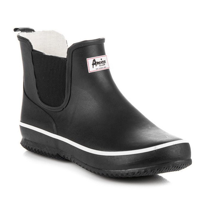 American Club botas de chuva americanas pretas preto 1