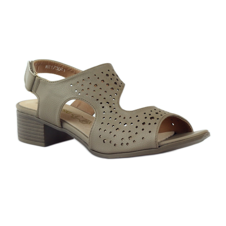 M.Daszyński Sandálias de couro Daszyński bege 1