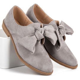 Bestelle Sapatos de camurça sem salto cinza 1