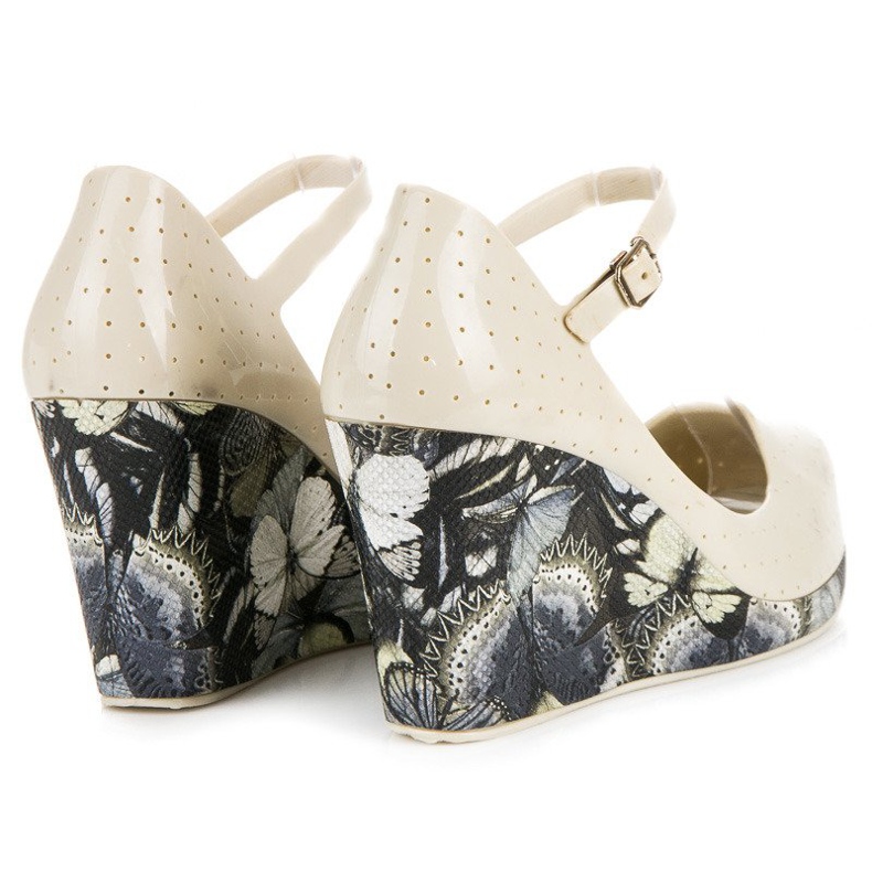 Sandália Meliski com salto de cunha vinceza marrom 1