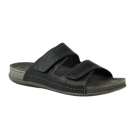 Chinelos de dedo Inblu TH06 com fecho de velcro preto 1