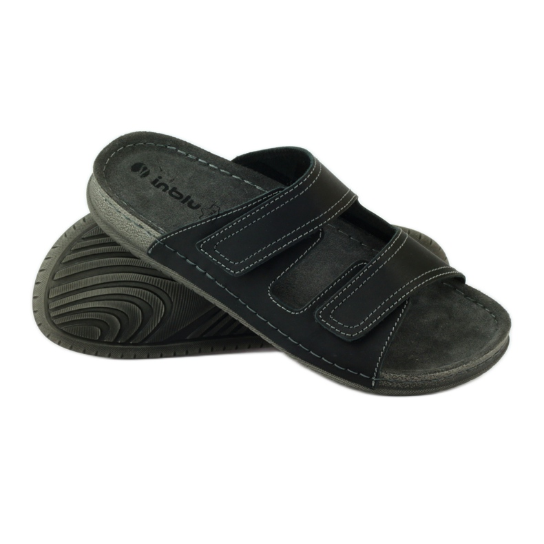 Chinelos de dedo Inblu TH06 com fecho de velcro preto 3