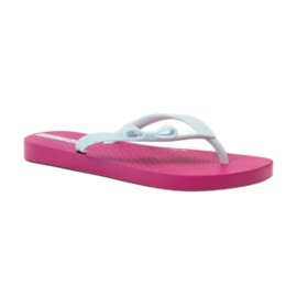 Chinelos Glitter com laço Ipanema rosa cinza 1 Chinelos Glitter com laço Ipanema rosa cinza 1