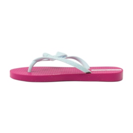 Chinelos Glitter com laço Ipanema rosa cinza 2