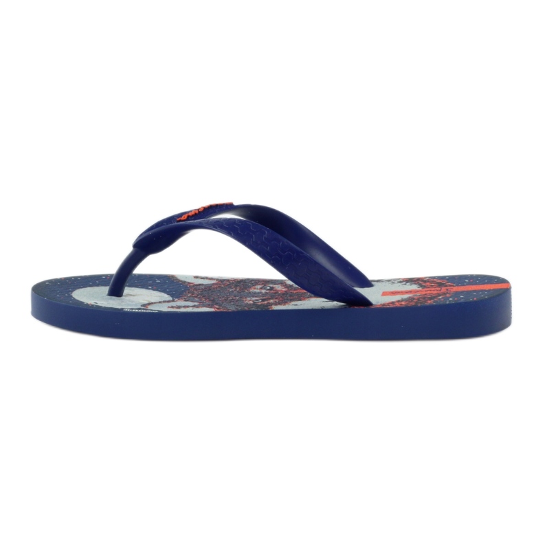 Flip -flops infantis de ipanema com um lobo azul marinho 2