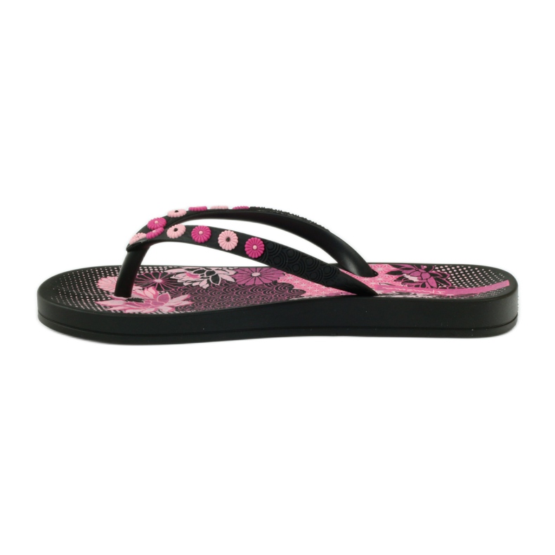 Chinelos florais Ipanema 82387 preto rosa 2
