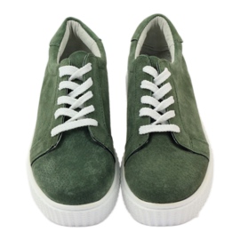 Sapatos de couro Creepers Filippo 036 verde 4
