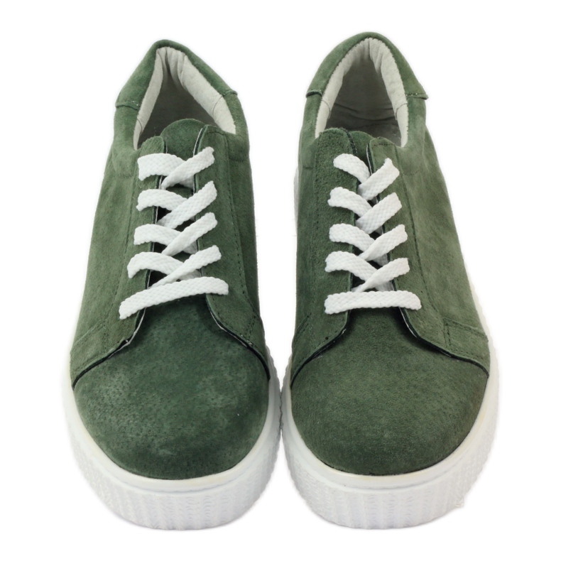 Sapatos de couro Creepers Filippo 036 verde 4