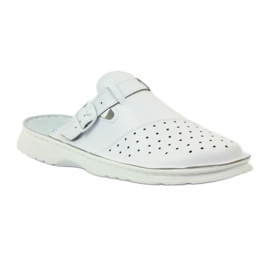 Sandálias brancas médicas ortopédicas branco 1