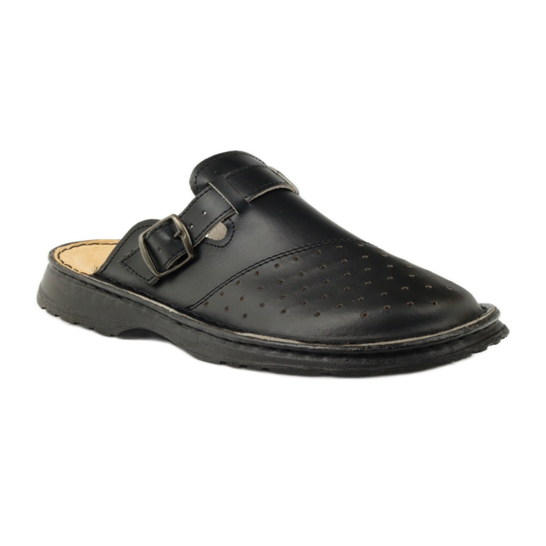 Sandálias pretas médicas ortopédicas preto 1