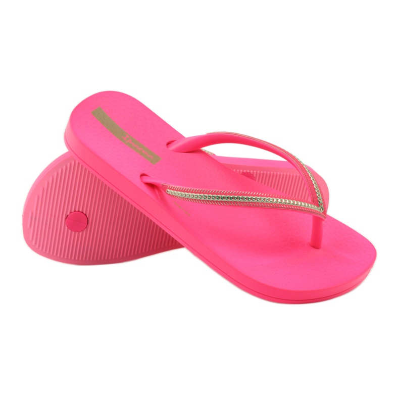 Flip-flops corrente de ouro Ipanema 8238 rosa amarelo 3