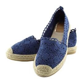 Espadrille azul marinho de renda BB11 jeans 1