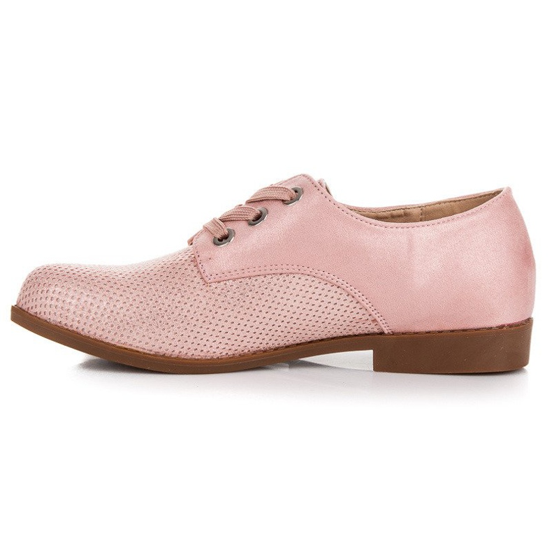 Renda Sapatos estilosos com cadarço rosa 1