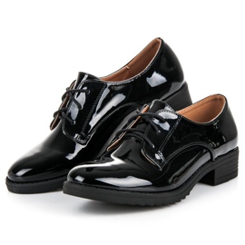Lovery sapatos lacados elegantes preto 2