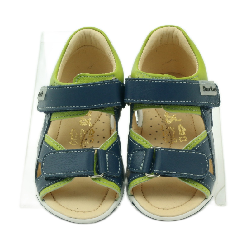 Sandálias de velcro Bartuś 137 azul marinho verde 4