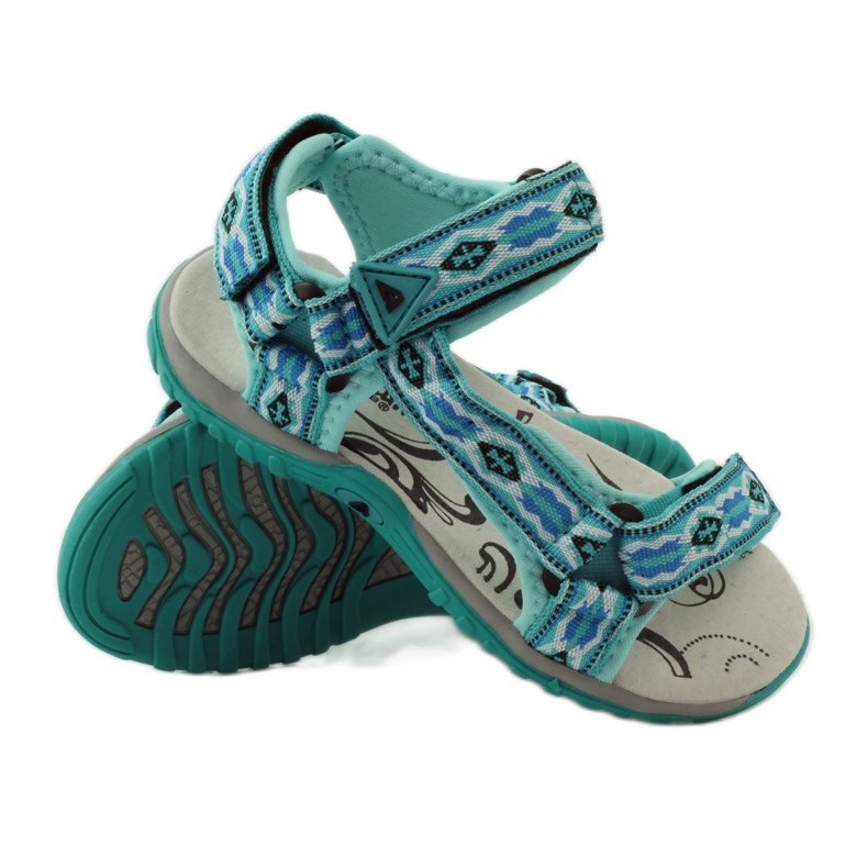 American Club Sandálias com aplicação de couro American 5268 multicolorido 3