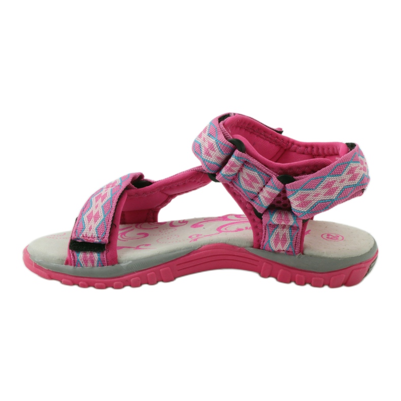 American Club Sandálias com aplicação de couro American 5268 tolet rosa 2