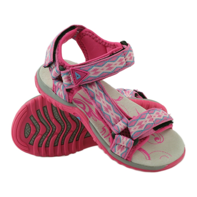 American Club Sandálias com aplicação de couro American 5268 tolet rosa 3