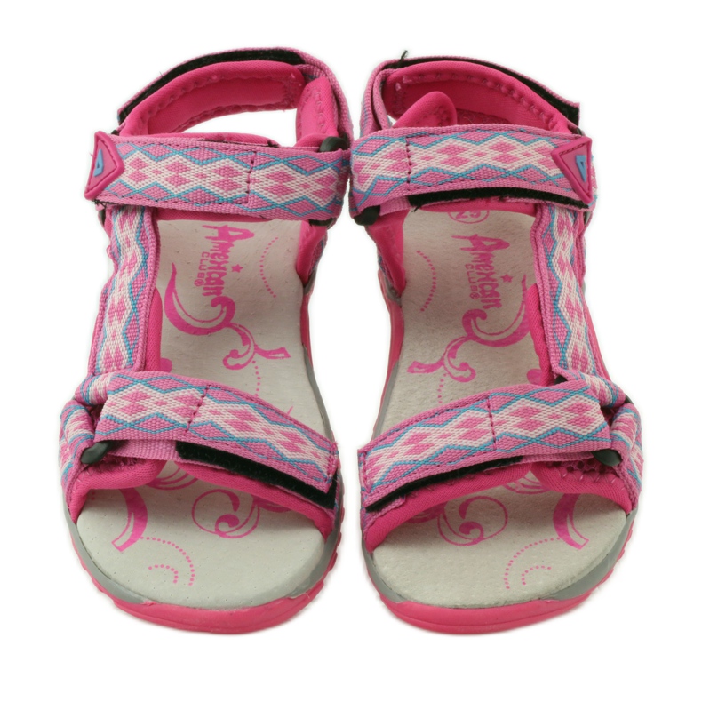 American Club Sandálias com aplicação de couro American 5268 tolet rosa 4