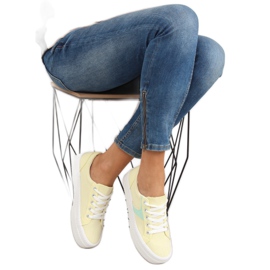 Tênis amarelo K1831401 Amarillo de sola alta 2