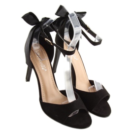 Sandálias pretas de salto alto Z921-7SA-2 pretas preto 2