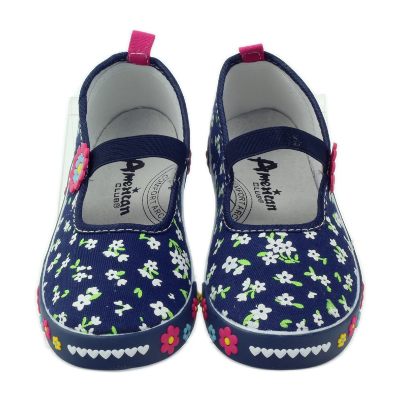 American Club tênis de palmilha de couro americano azul marinho 4