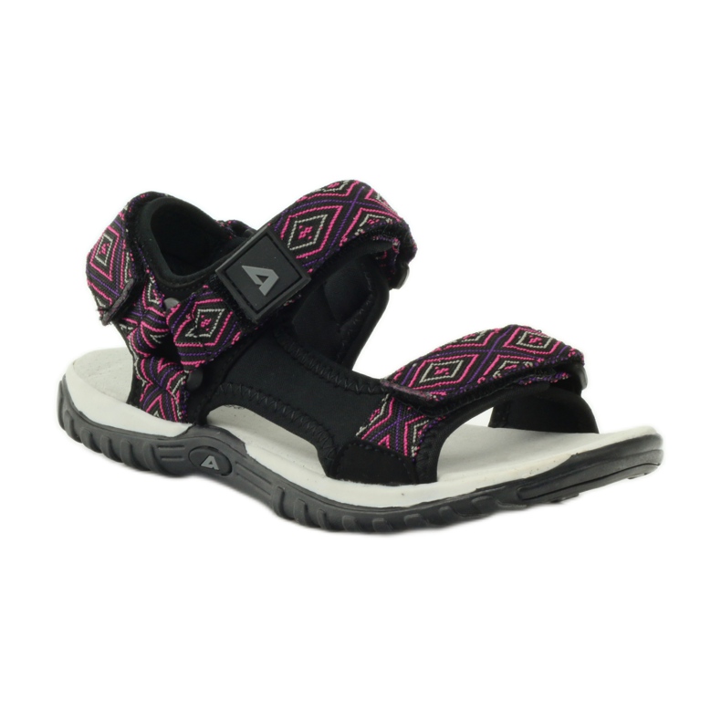 American Club Sandálias com aplicação de couro American 6102 roxo preto 1