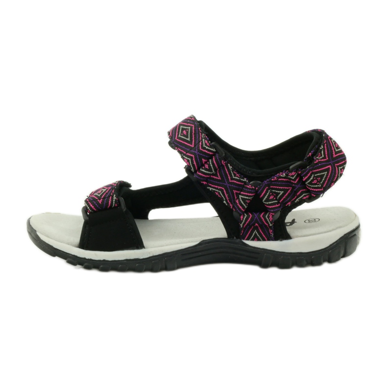 American Club Sandálias com aplicação de couro American 6102 roxo preto 2