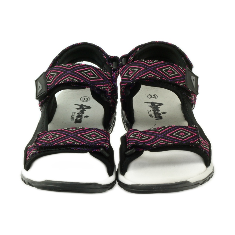American Club Sandálias com aplicação de couro American 6102 roxo preto 4