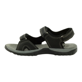 American Club Sandálias com reforço em couro americano 6201 preto 2